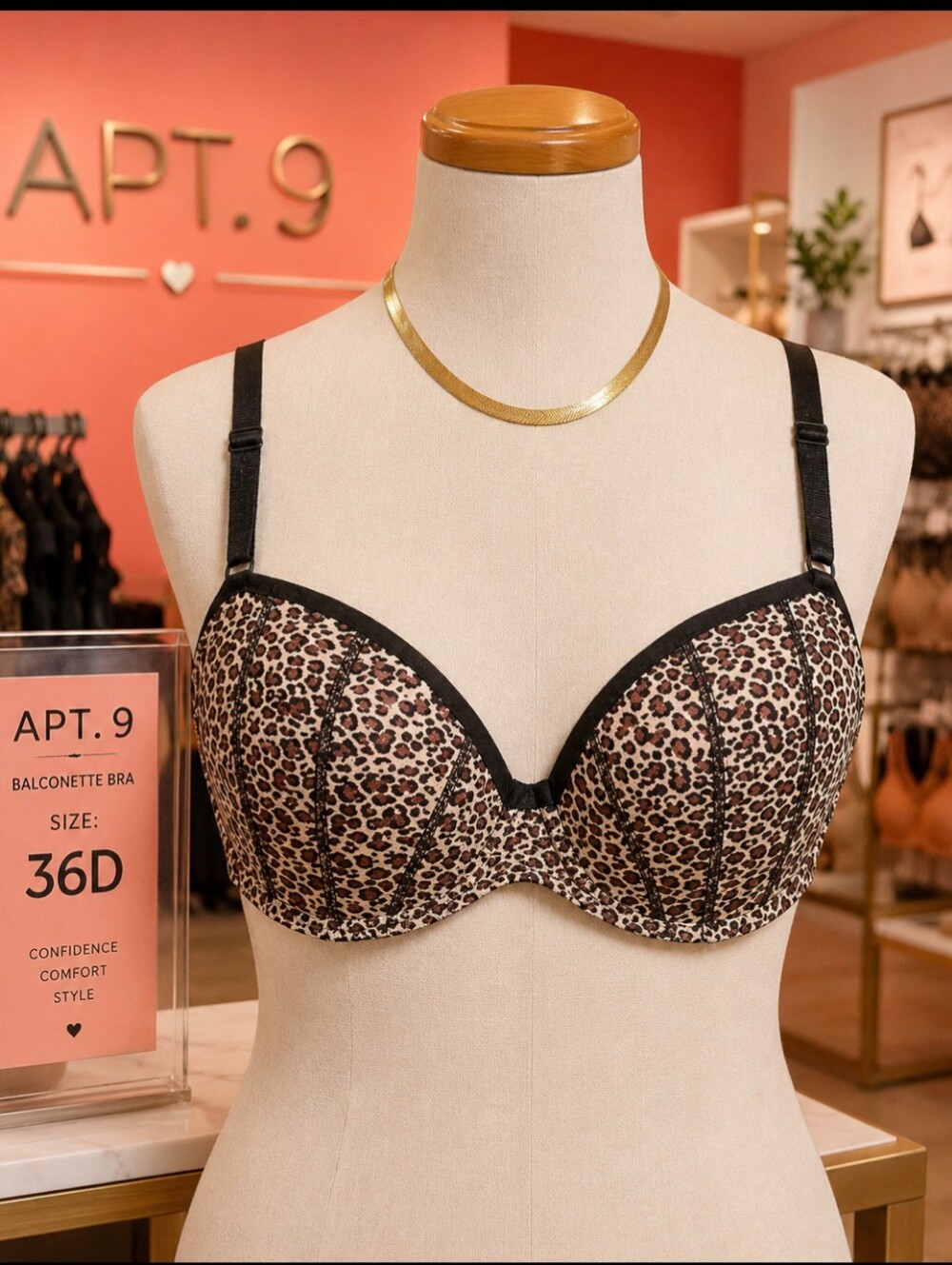 Leopard Print Women's balconett Bra - Picture 1 of 4